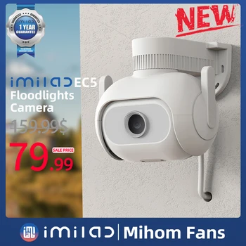 Uus IMILAB EÜ5 Tulvaprožektor Kaamera Väljas Wifi Turvalisuse videovalve Cam IP-2K Värv Öise Nägemise 360°inimkaubanduse Veebikaamera 3