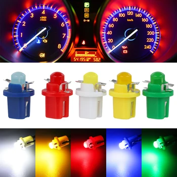 10tk/palju Multi Värv T5 B8.5D SMD LED Car Light Autod valgusdiood Vahend Armatuurlaua Lambid B8.5 pirn