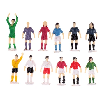 12tk 1/87 Skaala Mini Soccer Jalgpalli Mängija Joonis Inimesed Figuriin HO OO Paigutus Maastik