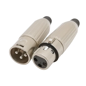 1Pair 3-Pin XLR Male & Female Connector Pistik 3-Core Adapter, XLR Mikrofoni Pistik Audio Kõlari Pistikud 1