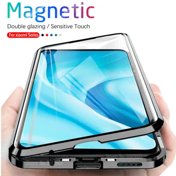 360° Magnet Klapp Puhul Xiaomi Mi 11 Lite xiomi 11lite mi11lite mi11 kerge 4G 5G Kahepoolne Klaasist, Metallist Kaitseraua Kate Telefon
