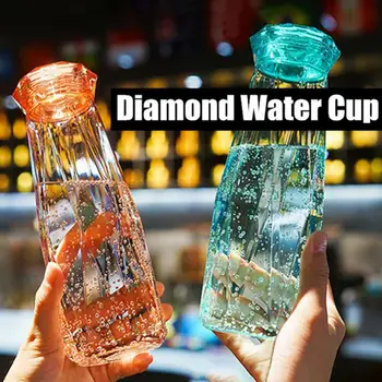 420ml Tass Värviline Kristall Teemant Cup Loominguline Diamond Klaas Mugav Cup Väikese Kaliibriga Disain Drinkware Vee Pudelid
