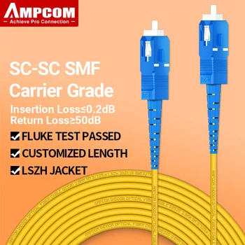 AMPCOM KS KS UPC Fiber Optiline Patch Kaabel Singlemode Simplex SMF 9/125µm ühemoodilisi Painutada Tundetu 2,0 mm fiiberoptiliste Juhe 1