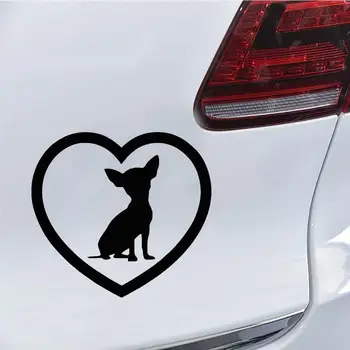 Armas Chihuahua Koera Süda Autokere, Auto Akna-Reflective Applique Kleebis Kaunistamiseks Auto Tarvikud