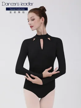 Ballett Leotard Naistele Harjutus Ülikond Must Kõrge Kaelusega Ujumistrikoo Täiskasvanute Võimlemine, Leotard Ballerina Etapil Konkurentsi Kostüüm 3