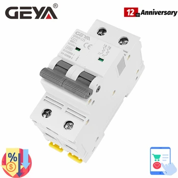 GEYA GYM9-125 MCB 2 P 80A 100A 125A AC C Kõver Mini-Circuit Breaker DP MCB Laius 35.6 mm 400V 6KA