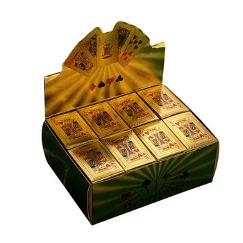 Kuld Mini Poker Lapsed Õppimine Mänguasjad, Kaardid, Mängides Mängu Gold Foil Kogumise Kaardid