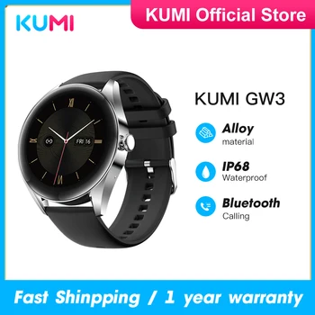 KUMI GW3 Mehed Smart Watch Bluetooth Kõne Helistamist, Sport Fitness Südame Löögisageduse Monitor IP68 Veekindel Täielikult Puutetundlik Ekraan Smartwatch