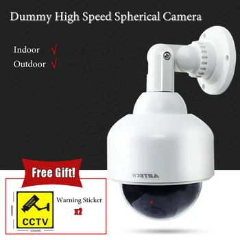 Loominguline Valge Dummy kiire Sfääriline Kaamera Vilkuv LED Võltsitud Dome Kaamera CCTV Järelevalve signalisatsioon Siseruumides Väljas