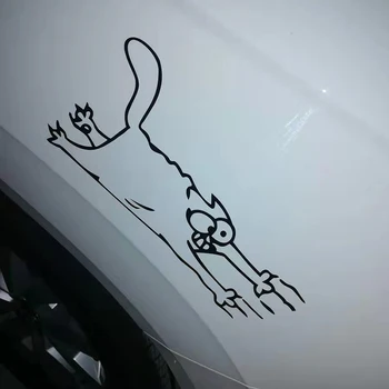Naljakas Kass Kass Cartoon Auto kleebised,Surevad Lõigatud, seest Õõnes Läbi Stiil Film Kleebised Auto Kriimustusi Occlude Kleebised Autol Keha