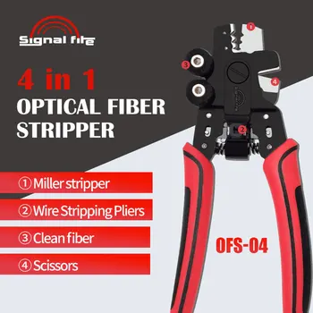 OFS-04 4in1 fiiberoptiliste Strippar 3 Auku Miller U-Wire Cutters Eemaldamine Tangid Professionaalne FTTH Fiiberoptika Võrgud Tööriist 1