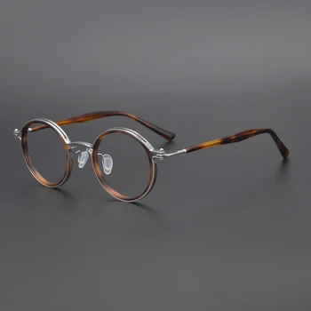 Retro prillid raamiga meeste Jaapani disainer brändi ring optilised prillid Lühinägevus Kaugelenägevus naiste retsepti vintage prillid