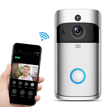 Smart Home Veekindel Remote APP Video Uksekell 720P HD WiFi Väljas Juhtmeta Uksekell Aku Intercom Telefon DoorbellCamera