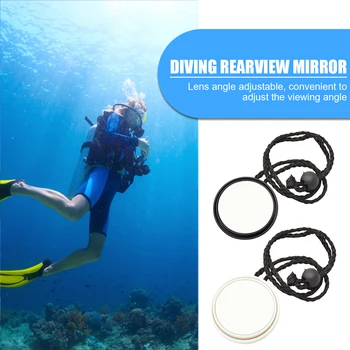 Sukeldumine Reguleeritav Rearview Mirror koos Trossi Ohutuse Signaali Sukeldumise Seadmete Pere eest Väljas Vee Teenetemärgi 8