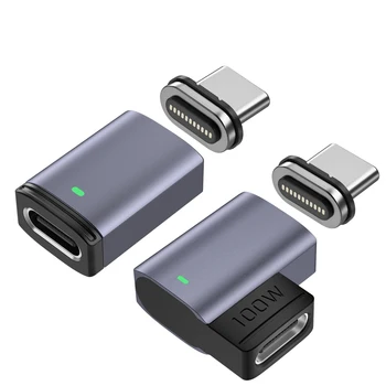 USB-C Magnet Adapter PD100W 5A Kiire Tasuta 24Pins Magnet Adapter C-Tüüpi Adapterit mis Ühilduvad Sülearvuti Mobiiltelefoni